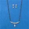 Cubic Zirconia Classic Mangalsutra With Rhodium 2 Tone Plating
