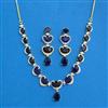 Cubic Zirconia Classic Necklace SetWith 2 Tone Plating