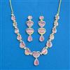 Cubic Zirconia Classic Necklace SetWith 2 Tone Plating