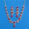 Cubic Zirconia Classic Necklace SetWith 2 Tone Plating