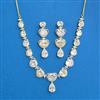 Cubic Zirconia Classic Necklace SetWith 2 Tone Plating