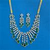 Cubic Zirconia Classic Necklace SetWith 2 Tone Plating