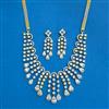 Cubic Zirconia Classic Necklace SetWith 2 Tone Plating
