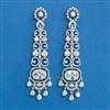 Cubic Zirconia Classic Earring With Rhodium Plating