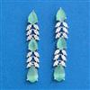 Cubic Zirconia Classic Earring With Rhodium Plating