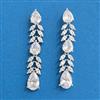 Cubic Zirconia Classic Earring With Rhodium Plating