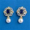 Cubic Zirconia Classic Earring With 2 Tone Plating