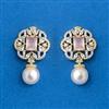 Cubic Zirconia Classic Earring With 2 Tone Plating
