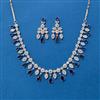 Cubic Zirconia Classic Necklace SetWith Rhodium Plating