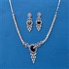 Cubic Zirconia Classic Necklace SetWith Rhodium Plating