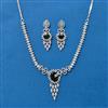 Cubic Zirconia Classic Necklace SetWith Rhodium Plating