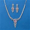 Cubic Zirconia Classic Necklace SetWith Rhodium Plating