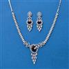 Cubic Zirconia Classic Necklace SetWith Rhodium Plating