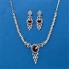Cubic Zirconia Classic Necklace SetWith Rhodium Plating