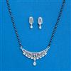 Cz Classic Mangalsutra With 2 Tone Rhodium Plating