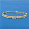 Cubic Zirconia Openable Kada With Rhodium 2 Tone Plating