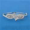 Cubic Zirconia Openable Kada With Rhodium 2 Tone Plating