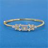 Cubic Zirconia Openable Kada With Rhodium 2 Tone Plating