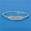 Cubic Zirconia Openable Kada With Rhodium 2 Tone Plating