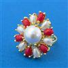 Cubic Zirconia Adjustable Ring With Gold Plating