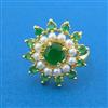 Cubic Zirconia Adjustable Ring With Gold Plating