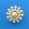 Cubic Zirconia Adjustable Ring With Gold Plating