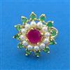 Cubic Zirconia Adjustable Ring With Gold Plating