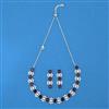 Cubic Zirconia Classic Necklace SetWith Rhodium Plating