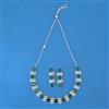 Cubic Zirconia Classic Necklace SetWith Rhodium Plating