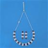 Cubic Zirconia Classic Necklace SetWith Rhodium Plating