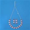 Cubic Zirconia Classic Necklace SetWith Rhodium Plating