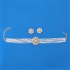 Cubic Zirconia Classic Necklace SetWith 2 Tone Plating