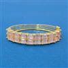 Cubic Zirconia Openable Kada With Gold Plating