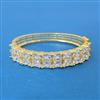Cubic Zirconia Openable Kada With Gold Plating