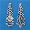 Cubic Zirconia Classic Earring With Rhodium Plating