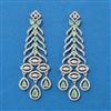 Cubic Zirconia Classic Earring With Rhodium Plating