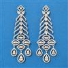 Cubic Zirconia Classic Earring With Rhodium Plating