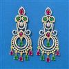 Cubic Zirconia Classic Earring With 2 Tone Plating