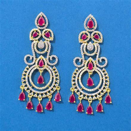 Cubic Zirconia Classic Earring With 2 Tone Plating