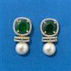 Cubic Zirconia Moti Earring With 2 Tone Plating