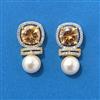 Cubic Zirconia Moti Earring With 2 Tone Plating
