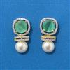 Cubic Zirconia Moti Earring With 2 Tone Plating