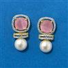 Cubic Zirconia Moti Earring With 2 Tone Plating