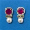Cubic Zirconia Moti Earring With 2 Tone Plating