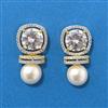 Cubic Zirconia Moti Earring With 2 Tone Plating