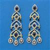 Cubic Zirconia Classic Earring With 2 Tone Plating