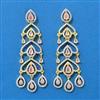 Cubic Zirconia Classic Earring With 2 Tone Plating