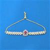 Cubic Zirconia Adjustable Bracelet With 2 Tone Plating