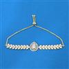 Cubic Zirconia Adjustable Bracelet With 2 Tone Plating