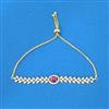 Cubic Zirconia Adjustable Bracelet With 2 Tone Plating